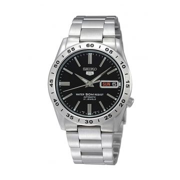 Ceas automatic argintiu cu negru 5 Gent