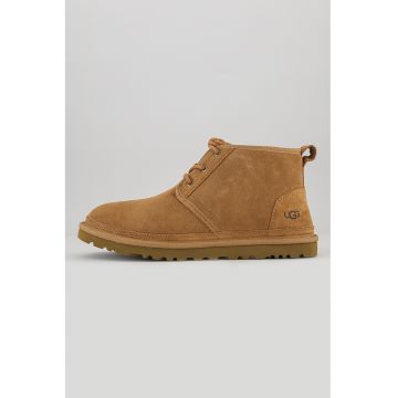 Ghete chukka de piele intoarsa Neumel - Galben inchis