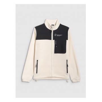 Hanorac barbati  polar cu guler inalt - bej - regular