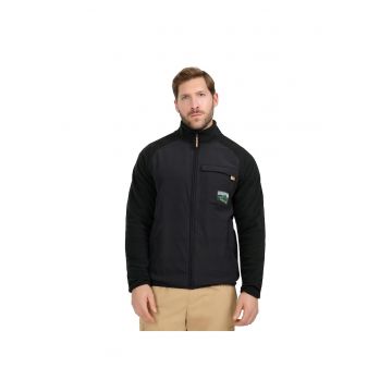 Hanorac sport barbati -  polar cu guler inalt - 4FWarm - negru