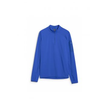 Hanorac sport barbati  trekking - uscare rapida - albastru textil
