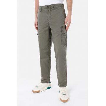Pantaloni cargo cu talie medie - Gri inchis