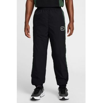 Pantaloni de trening cu talie inalta - Alb/Negru