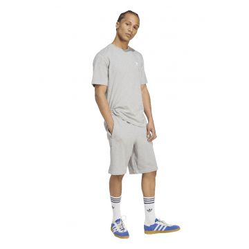 Pantaloni de trening scurti de bumbac Essentials Trefoil - Gri melange