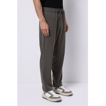 Pantaloni jogger cu snur in talie - Gri inchis
