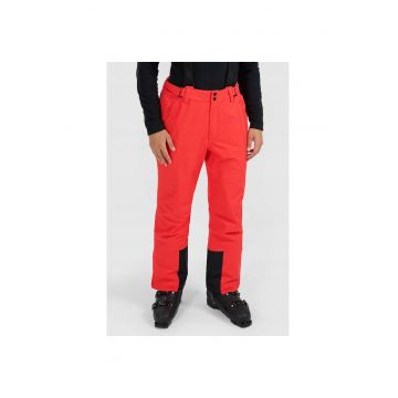 Pantaloni schi barbati -  poliester - rosu/negru