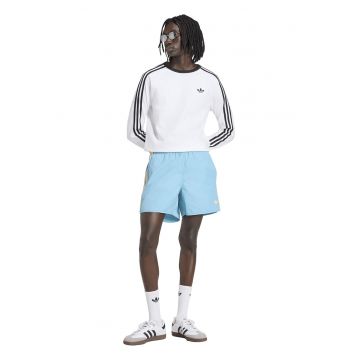 Pantaloni scurti cu logo si buzunare laterale Sprinter - Galben pai/Albastru glaciar