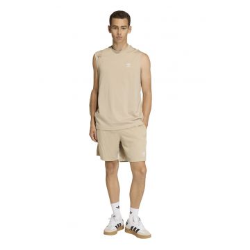 Pantaloni scurti cu talie elastica - Maro nisip