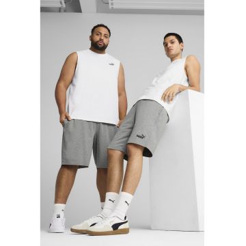Pantaloni scurti din bumbac cu logo Essential No.1 - Gri inchis melange