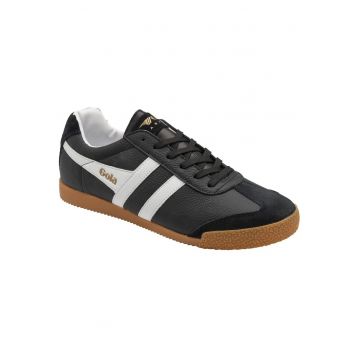 Pantofi  piele - negru - sireturi - cauciuc - pentru barbati