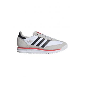 Pantofi sport cu garnituri din piele intoarsa SL 72 - Alb/Grej