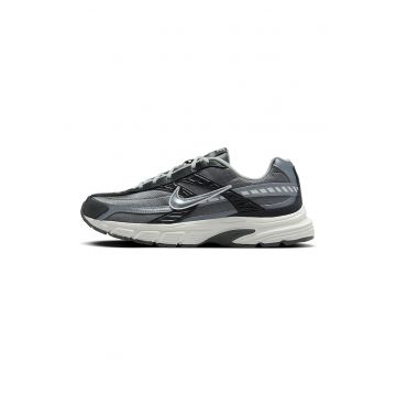 Pantofi sport cu garnituri din piele si plasa - Gri carbune - Charcoal Gray
