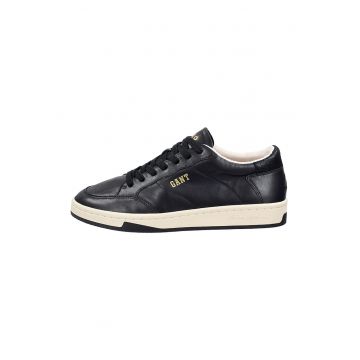 Pantofi sport din piele cu talpa contrastanta Prepus - Negru/Galben pai