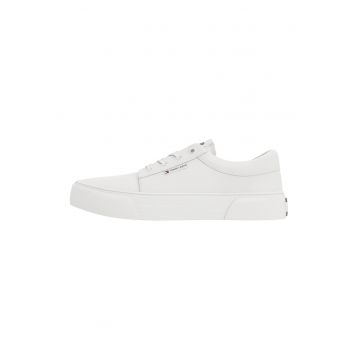 Pantofi sport low-cut din piele ecologica - Alb