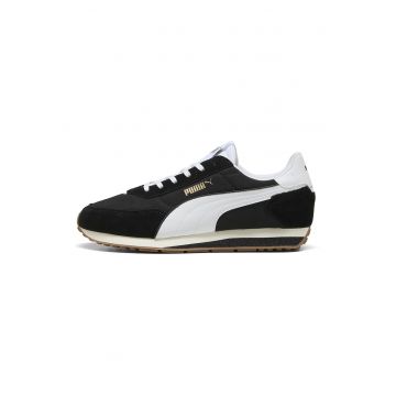 Pantofi sport St Miler de plasa cu garnituri de piele intoarsa - Alb/Negru
