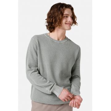 Pulover regular fit texturat - Gri deschis