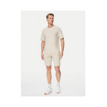 Set tricou si pantaloni scurti Barbati - Jack Jones - Bej/Gri - bumbac
