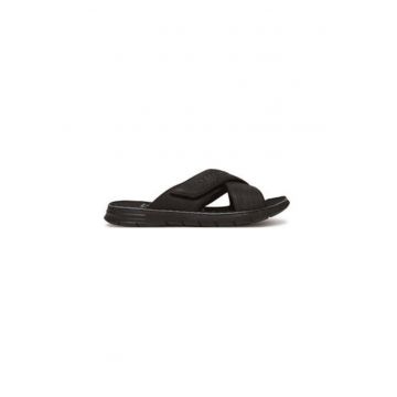Slapi barbati  311-A3282-3500 - Piele naturala - 40 EU - Negru