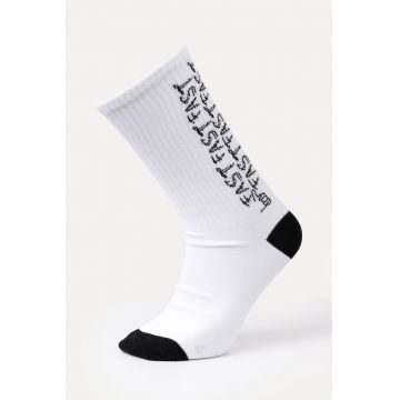 Sosete lungi cu model - Alb/Negru