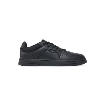 Tenisi barbati  model Black 001 - piele ecologica - culoare negru -