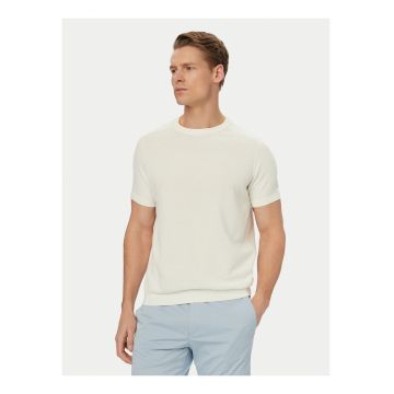 Tricou Barbati -  Alb/Bej - Bumbac - Regular fit