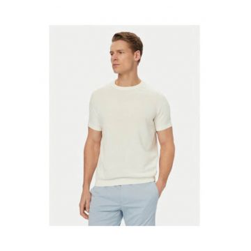 Tricou Barbati -  Alb/Bej - Bumbac - Regular fit