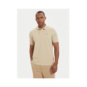 Tricou barbati -  bej - bumbac - maneca scurta