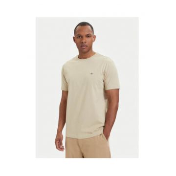 Tricou barbati -  bej - regular fit - bumbac