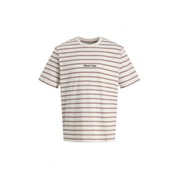 Tricou barbati -  dungi - bej - bumbac organic - croiala regulara