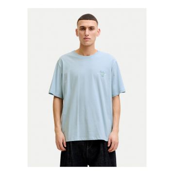 Tricou barbati -  imprimeu grafic - albastru - bumbac