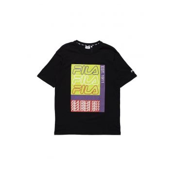 Tricou barbati  imprimeu special - negru - bumbac -