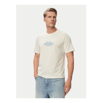 Tricou barbati - Jack Jones - bej - imprimeu grafic - bumbac