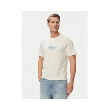 Tricou barbati - Jack Jones - bej - imprimeu grafic - bumbac