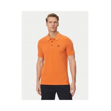 Tricou barbati -  portocaliu - bumbac - maneca scurta