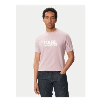 Tricou barbati -  roz - bumbac - imprimeu grafic
