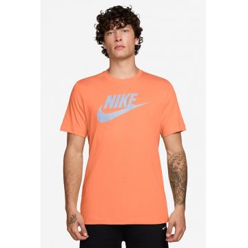 Tricou cu imprimeu logo Icon Futura - Gri/Portocaliu dovleac