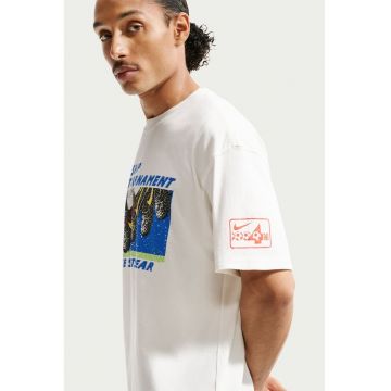 Tricou din bumbac cu imprimeu logo grafic NSW TEE Celeb - Alb/Albastru