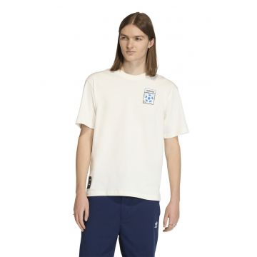 Tricou lejer cu imprimeu pe spate Archive - Rosu/Bej/Albastru