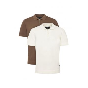 Tricou Polo Barbati - Jack Jones - Bej - Bumbac organic - Maneca scurta