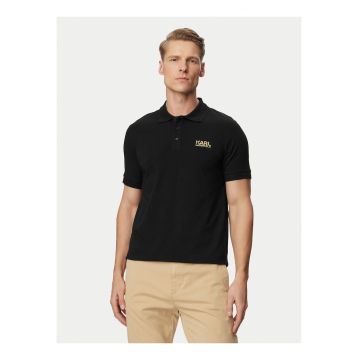 Tricou Polo Barbati -  Negru - bumbac - maneca scurta - guler polo