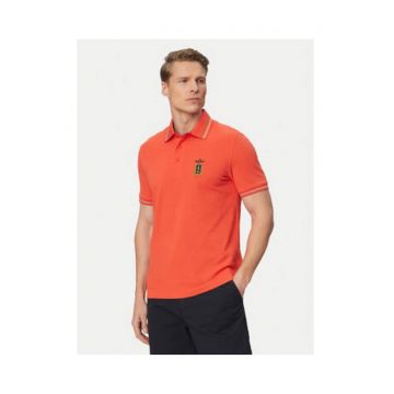 Tricou Polo Barbati -  portocaliu - bumbac - maneca scurta
