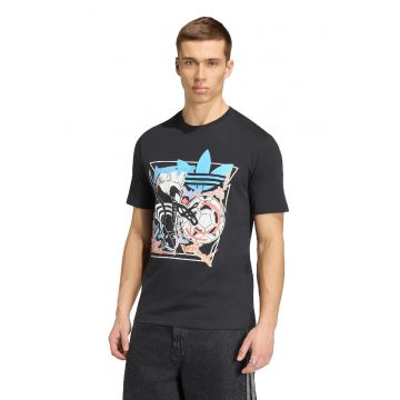 Tricou regular fit din bumbac Anime - Negru stins
