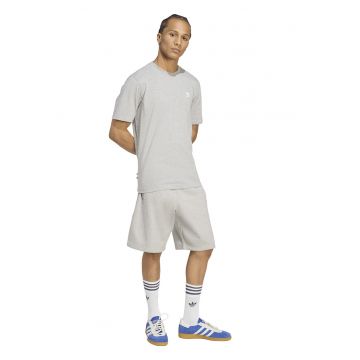 Tricou regular fit din bumbac Trefoil - Alb/Gri deschis melange