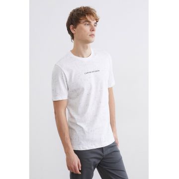 Tricou slim fit de bumbac - Alb