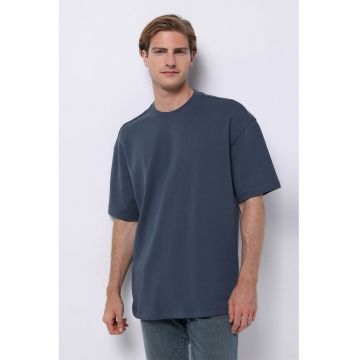 Tricou supradimensionat uni - Albastru inchis