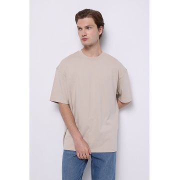 Tricou supradimensionat uni - Maro nisip
