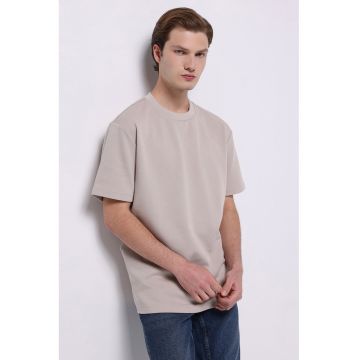 Tricou uni cu croiala lejera - Grej