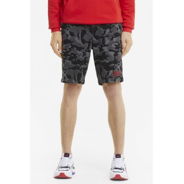 Bermude sport Core Camo Aop - Negru/Maro taupe