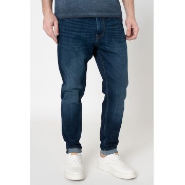 Blugi relaxed fit Johnson - Albastru pastel/Albastru inchis