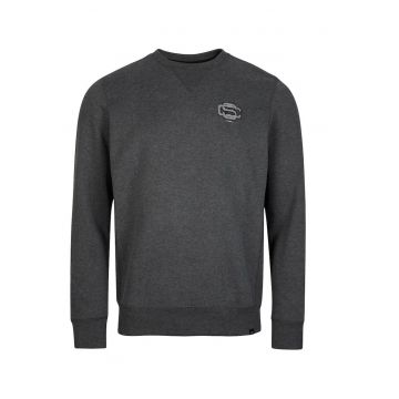 Bluza  croiala regulata - decolteu rotund - bumbac - Gri
